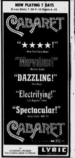 Lyric Cinema - Ad From James Thompson